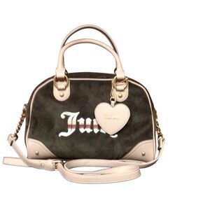 Juicy Couture Retro Vibes Satchel Bag Chocolate Dusty Blush like new